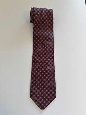 Kolte Italy 100% Silk Geometric Pattern Tie